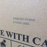 Пример печати термоструйным принтером Rynan R1040H